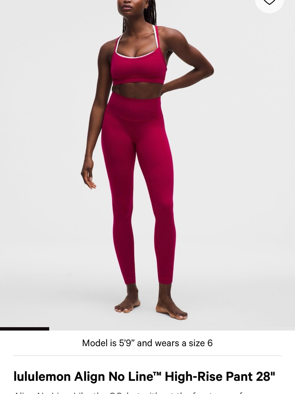 lululemon athletica Align High-Rise Leggings & Bra Set - Berry